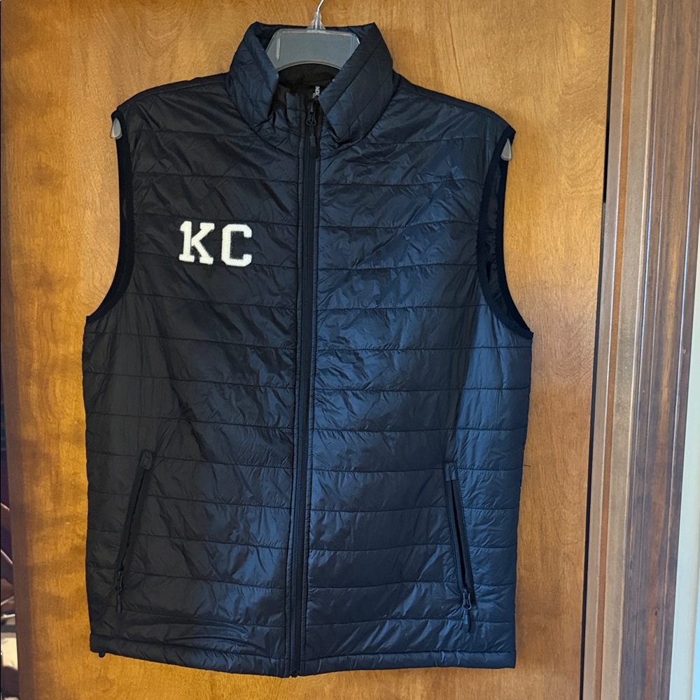 Black Quilted Vest with KC Logo